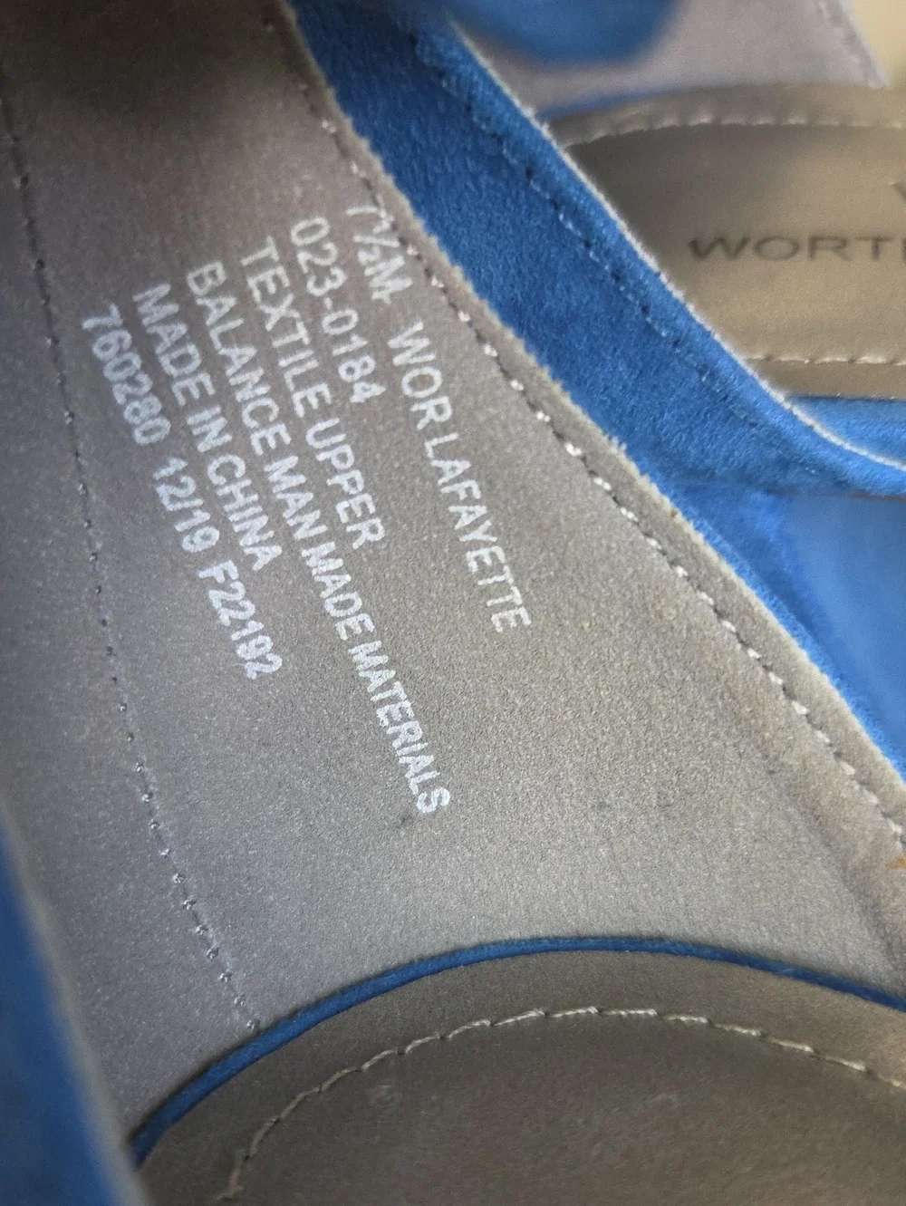 Worthington Women's Cobalt Blue Suede Block Heel Sandals  Size 7.5